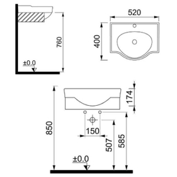 ست روشویی و کابینت مروا کابین مدل رزا کد 52