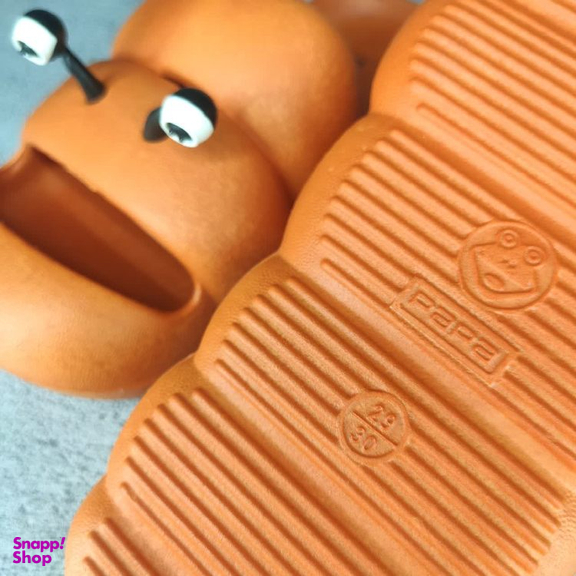 دمپایی دخترانه پاپا مدل حلزونی رنگ نارنجی