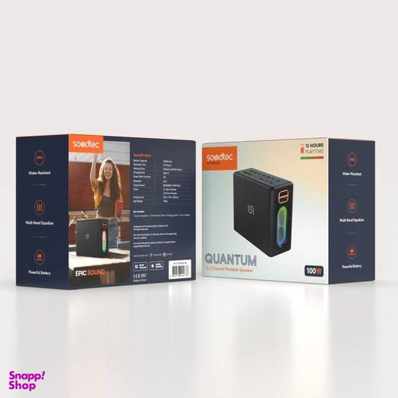 اسپیکر بلوتوثی قابل حمل پرودو مدل Soundtec PD-STKRS80-BK