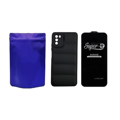 کاور گوشی موبایل مدل M-B Puffer مناسب شیائومی Poco M3 به همراه محافظ صفحه نمایش SuperD