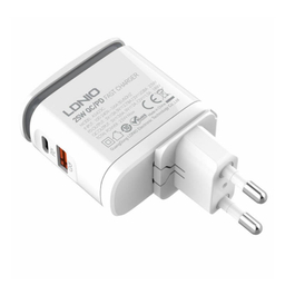 شارژر دیواری 25 وات الدینیو مدل A2423C همراه با کابل USB-C