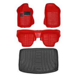 کفپوش پنج بعدی خودرو پانیذ مدل EVA مناسب پژو 207 به همراه کفپوش صندوق