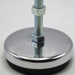 پایه ضربه گیر مدل کف لاستیکی کد YP-NIKEL CHROME-134MM/14MM