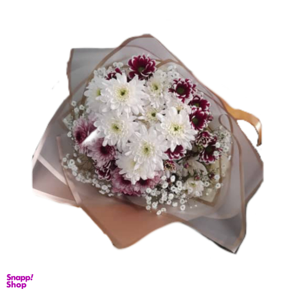 دسته گل طبیعی نارگل مدل داوودی کد 02