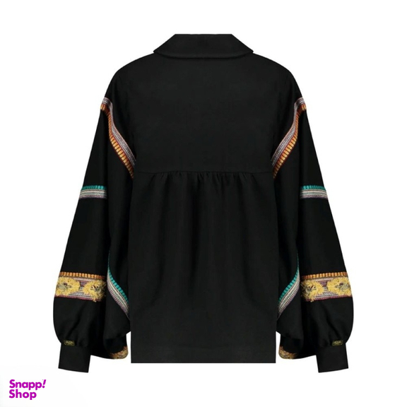 پانچو زنانه گره استایل مدل ققنوس رنگ مشکی