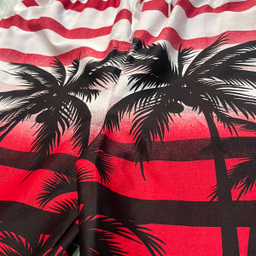 شلوارک مردانه طرح هاوایی کد 11 رنگ قرمز