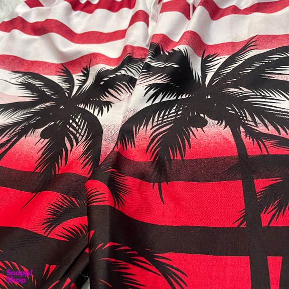 شلوارک مردانه طرح هاوایی کد 11 رنگ قرمز