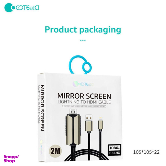 کابل HDMI به لایتنینگ و USB کوتتسی کد 33022 طول 2 متر