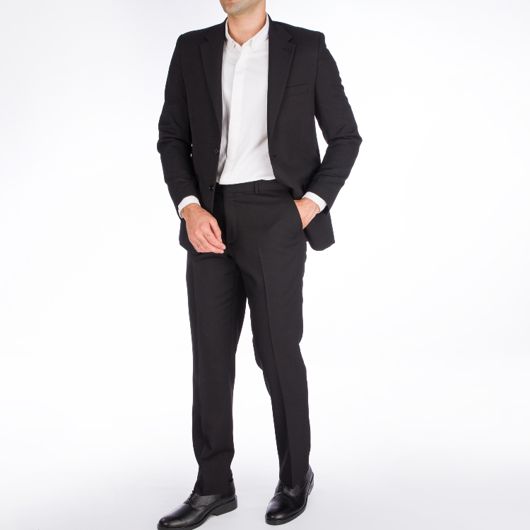 ست کت و شلوار آیکت مدل دراپ 4 مطهری کد 100 رنگ مشکی