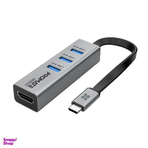 هاب 4 پورت USB-C پرومیت مدل MEDIAHUB-C3
