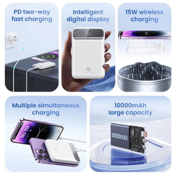 پاوربانک یوسمز مدل US-CD214-22.5W ظرفیت 10000 میلی آمپر ساعت