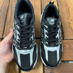 کتانی ورزشی زنانه طرح نیوبالانس 530 کد 1238 رنگ مشکی نقره ای