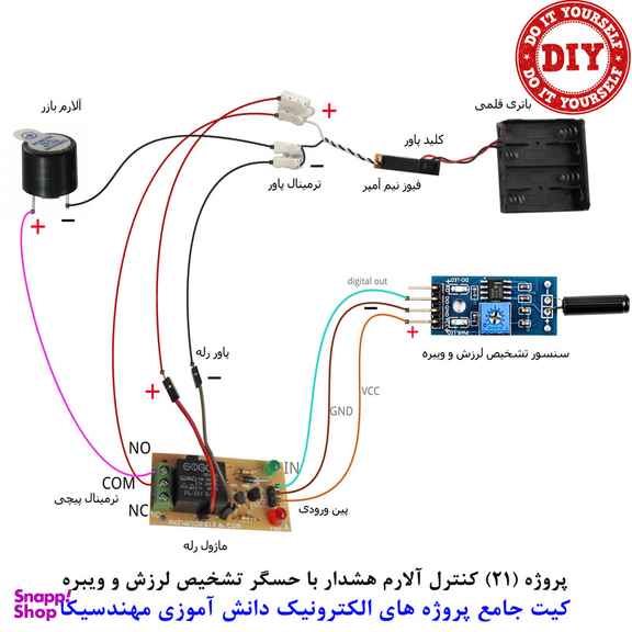 کیت آموزش الکترونیک مهندسیکا مدل 55 پروژه جامع دانش آموزی DIY+55
