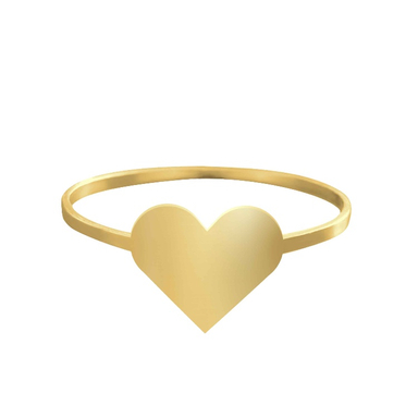 انگشتر طلا 18 عیار زنانه شمیم گلد گالری کد AA38 طرح قلب