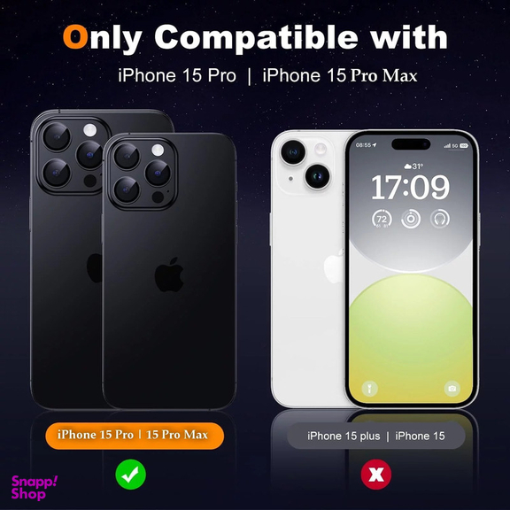 محافظ لنز دوربین بوف مدل HD-ColorLenz مناسب برای گوشی موبایل اپل Iphone 15 Pro Max / 15 Pro