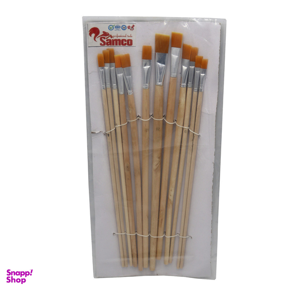 قلم مو تخت سامکو مدل سموری کد YP-012 مجموعه 12 عددی