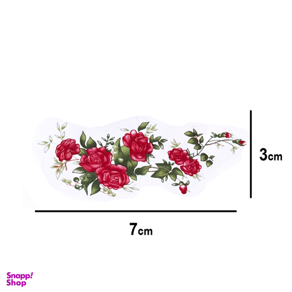 برچسب ترنسفر مدل گل کد MO.12 مجموعه 12 عددی