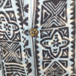 پیراهن مردانه مدل هاوایی رنگ آبی طوسی