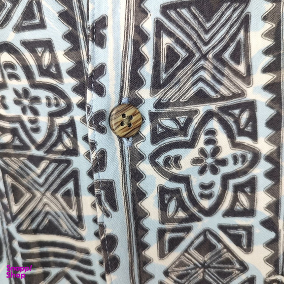 پیراهن مردانه مدل هاوایی رنگ آبی طوسی