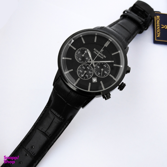 ساعت عقربه ای مردانه رومانسون مدل بندچرمی کرنوگراف کد 25