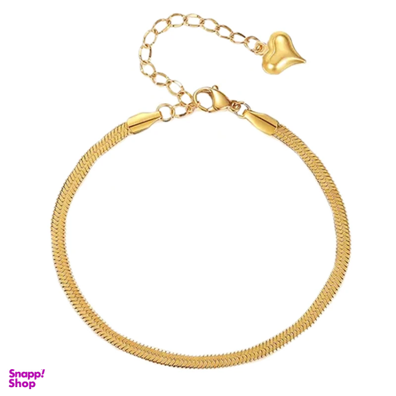 دستبند زنانه دلبر طرح ماری آویز قلب کد D-M014