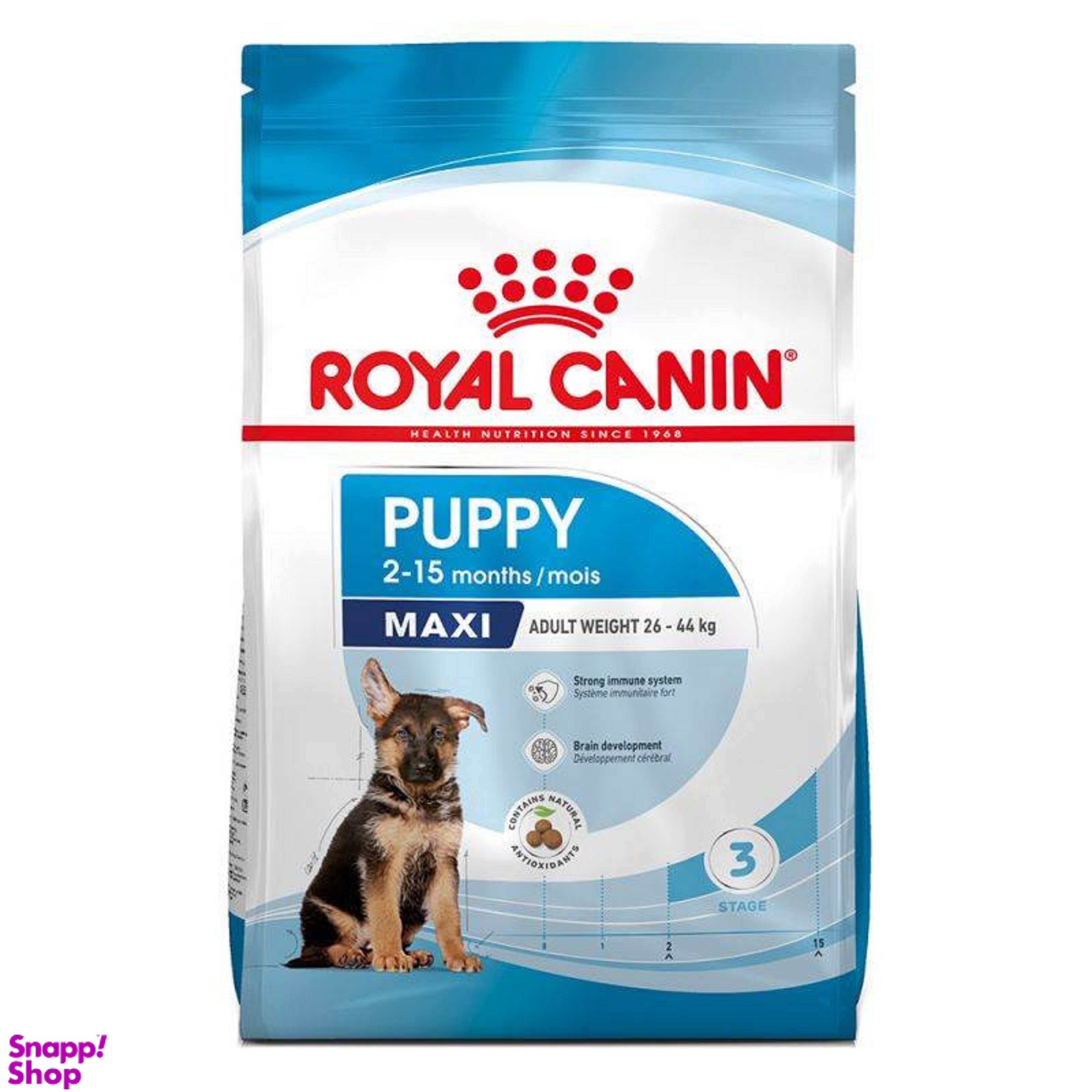 غذای خشک توله سگ رویال کنین مدل Maxi Puppy وزن 4 کیلوگرم