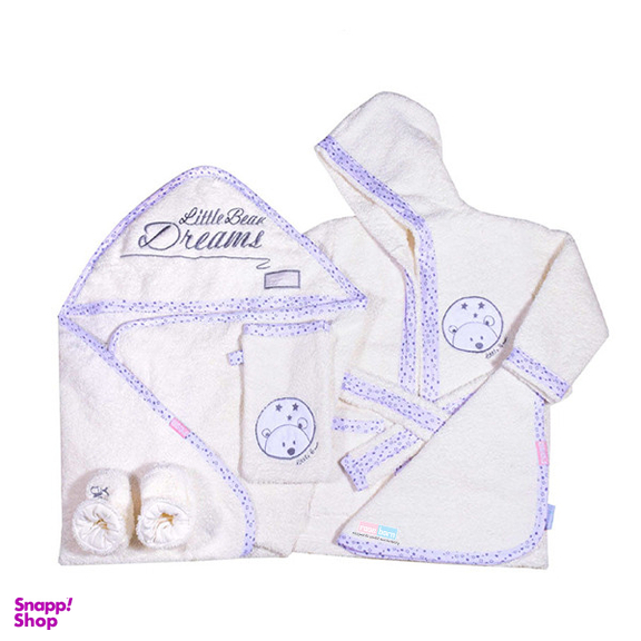 ست حوله حمام 5 تکه نوزاد رزبرن مدل little bear dreams