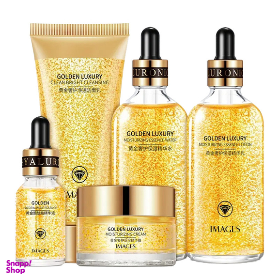 مجموعه مراقبت پوست ایمجز مدل Golden Luxury مجموعه 5 عددی