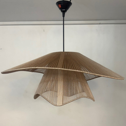 لوستر نورهام مدل مکرومه کنفی دو تکه دفرمه