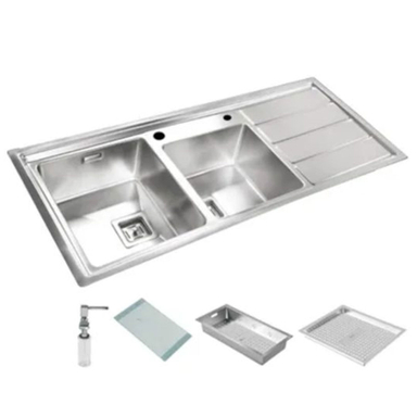 سینک ظرفشویی توکار اخوان مدل باکسی کد 603 رنگ نقره ای