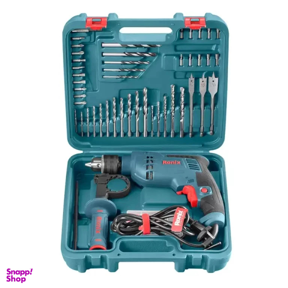 دریل چکشی رونیکس مدل RS-0006 مجموعه 52 عددی