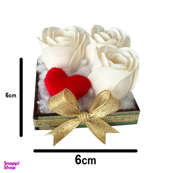 باکس هدیه مدل گل رز و قلب کد ROMA ROSE