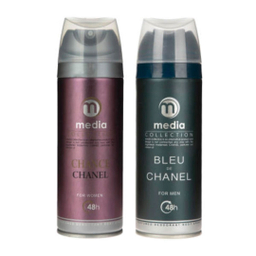 اسپری مدیا (Media) مدل Chanel حجم 200 میلی لیتر مجموعه 2 عددی