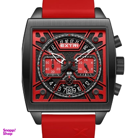 ساعت عقربه ای مردانه اکستری کد X6076-C مشکی قرمز