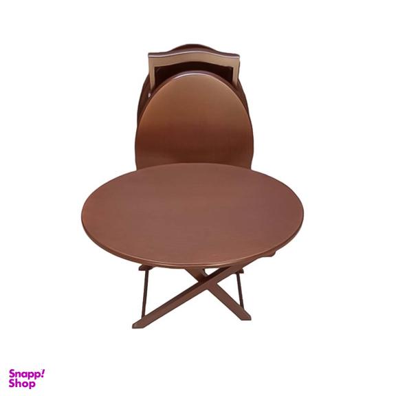 میز عسلی تاشو بیضی کد B100 مدل ۴ تکه