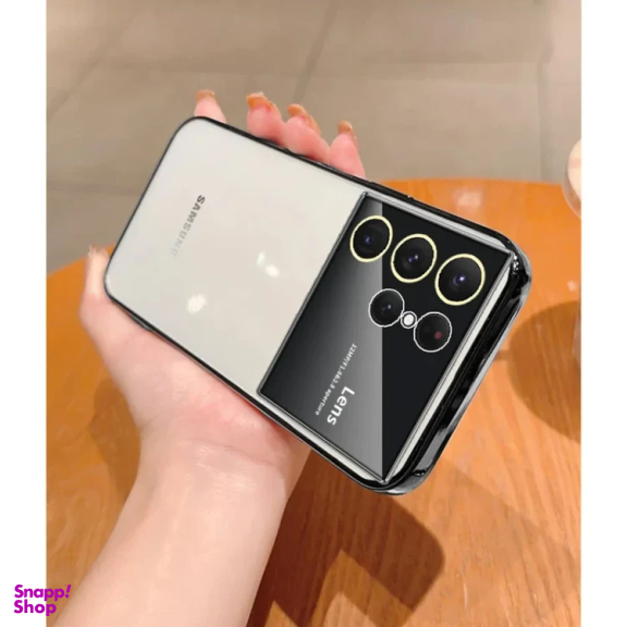 کاور گوشی موبایل مدل الکترو لنز شفاف مناسب برای سامسونگ Galaxy S23 Ultra
