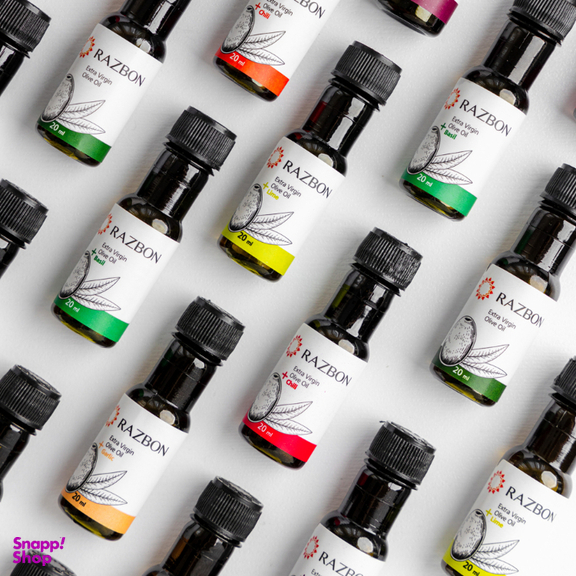 روغن زیتون فرابکر طعم‌دار کرونایکی رزبن حجم 20 میلی لیتر بسته 12 عددی