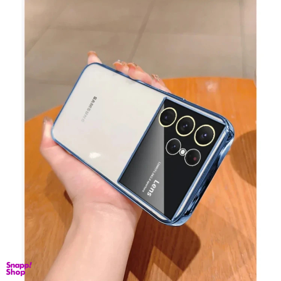 کاور گوشی موبایل مدل الکترو لنز شفاف مناسب برای سامسونگ Galaxy S23 Ultra