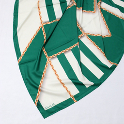 روسری زنانه آنالیا مدل ابریشم دست دوز طرح زنجیری کلاسیک کد ana-2821