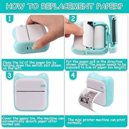 پرینتر لیبل زن ناب سل مدل پرتابل شارژی کد BL-NAAB001111 به همراه سه عدد رول کاغذی