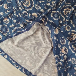 لباس خواب زنانه اسمارا مدل ویسکوز گلدار کد 378 رنگ آبی نیلی