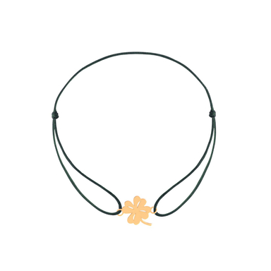 دستبند طلا 18 عیار زنانه درگونه مدل شبدر چهارپر