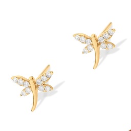 گوشواره طلا 18 عیار زنانه تی گلد مدل پروانه کد 00208