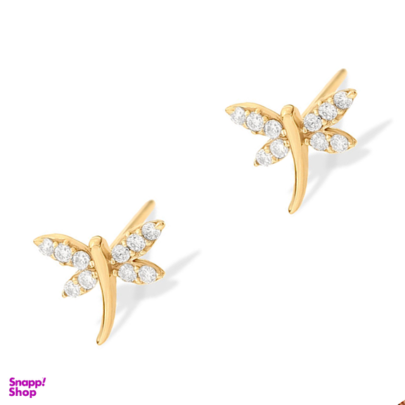 گوشواره طلا 18 عیار زنانه تی گلد مدل پروانه کد 00208