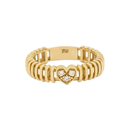 انگشتر طلا 18 عیار زنانه گلد گالری لیبرا مدل پارسه قلب سایز 53