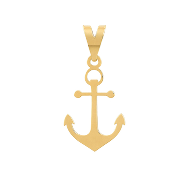 پلاک گردنبند طلا 18 عیار زنانه دیانا مدل لنگر کد 85