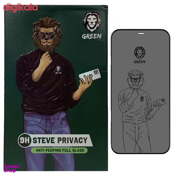 محافظ صغحه نمایش گرین مدل steve glass مناسب برای گوشی موبایل اپل iphone 12 promax