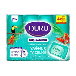 صابون حمام دورو مدل JUNGLE FRESH رایحه حس جنگل وزن 600 گرم بسته 4 عددی