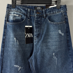 شلوار مام فیت مردانه طرح ZARA کد 1598 رنگ آبی تیره