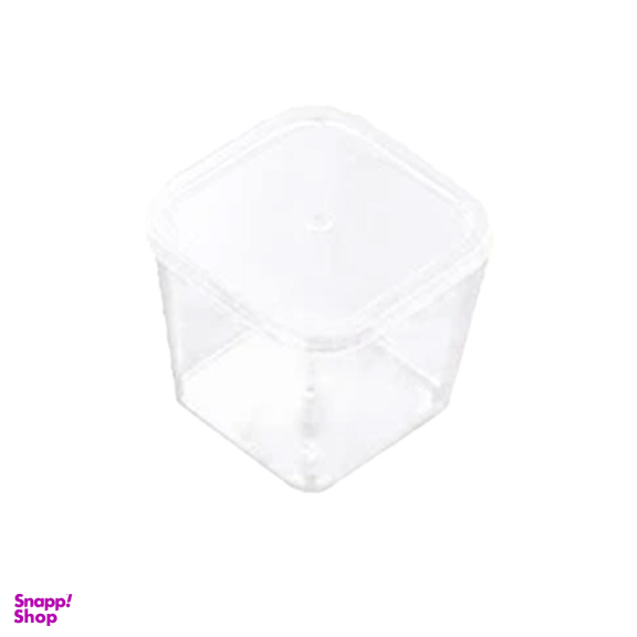 ظرف یکبار مصرف دسری درب دار آرما کریستالی شفاف 280 سی سی 6 عددی برنا